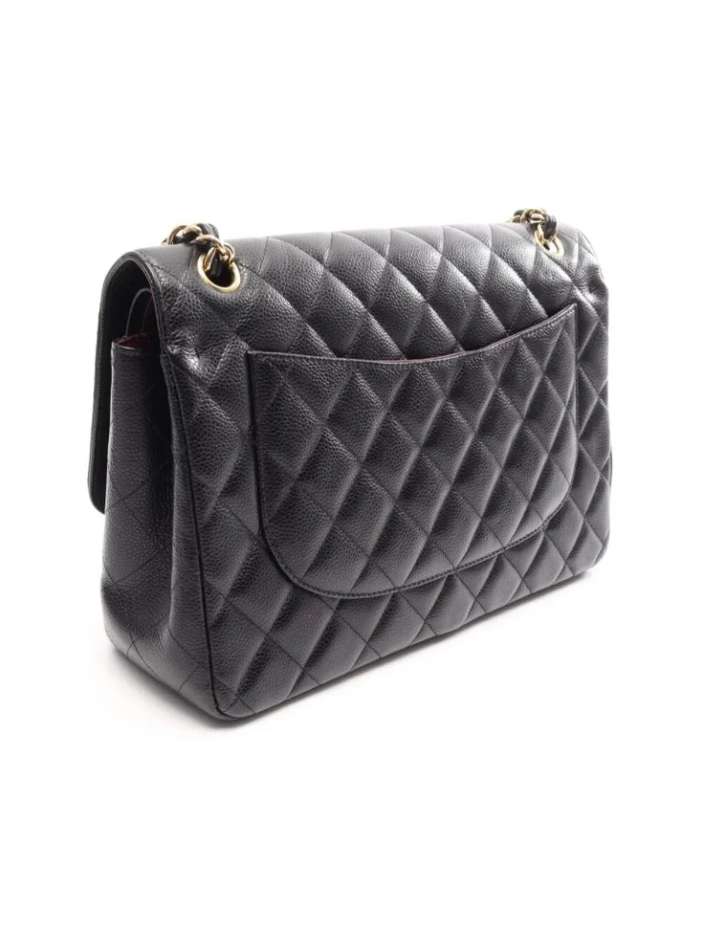 Chanel Shoulder Bag Maxi Quilted 30 Classic Large Double Flap Black Caviar